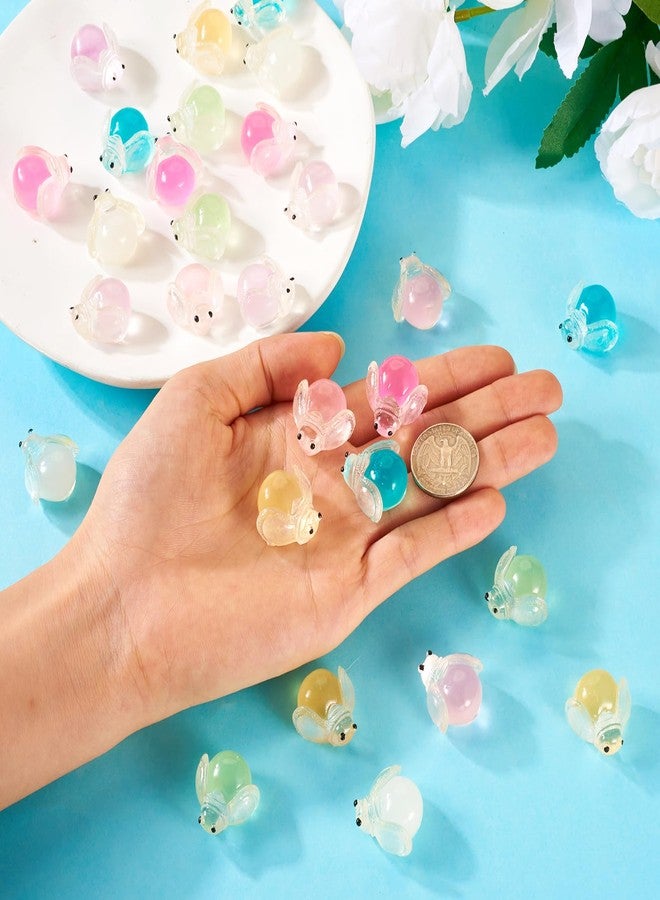 BB Beadthoven Beadthoven Luminous Mini Resin Glowworm, Glow in The Dark Glowworm Insect Figurine Multicolor Cute Animals Cabochons Ornaments for Dollhouse Fairy Garden Accessories Phone Case Home Decoration - Image 5